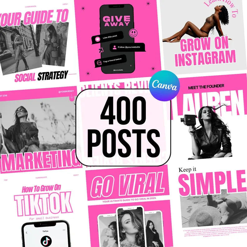 Dr. G’s Done-For-You Social Media Bundle 400 Fully Customizable Posts, Carousels & Stories for Canva