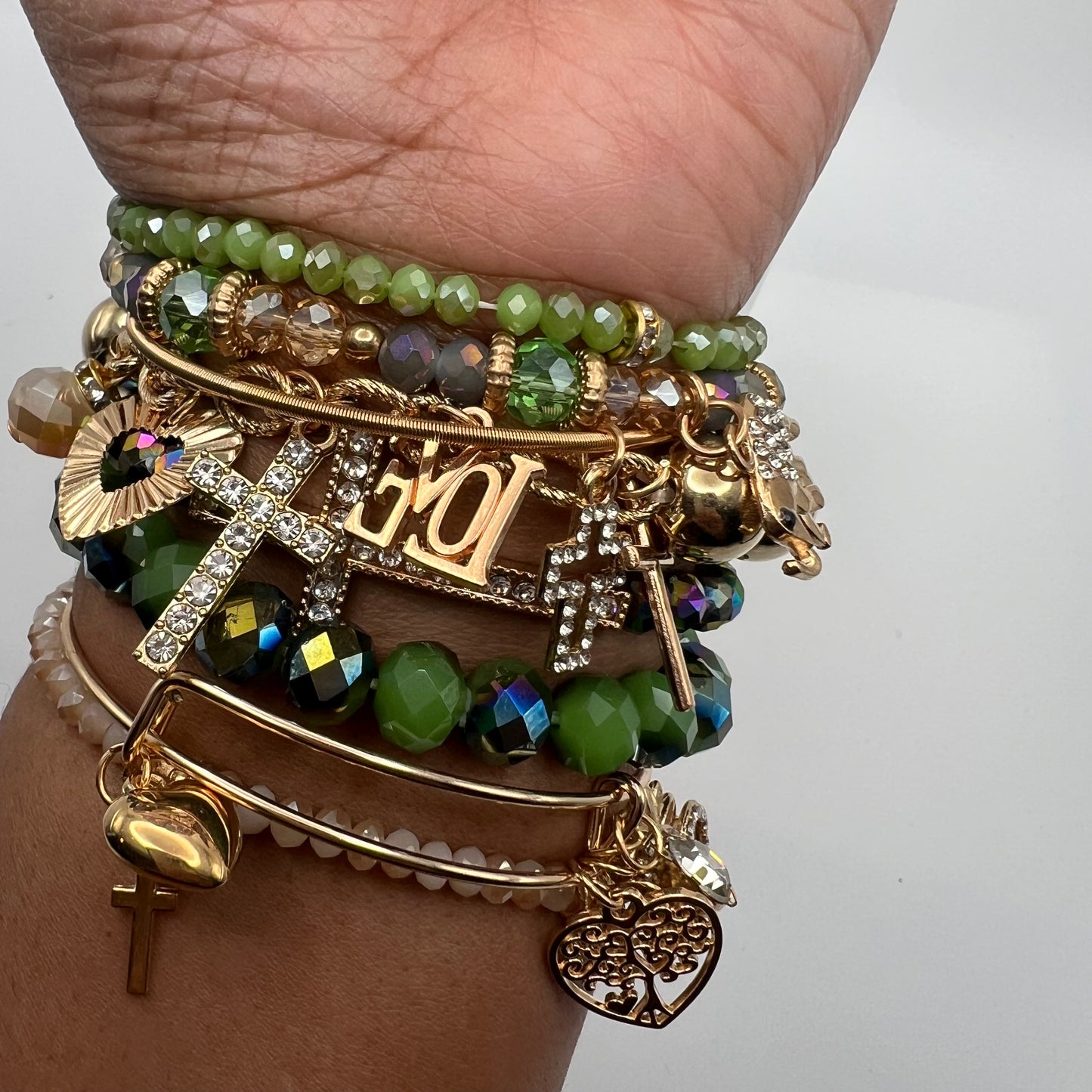 1608 Joy Peace Prosperity Love Custom Bracelet